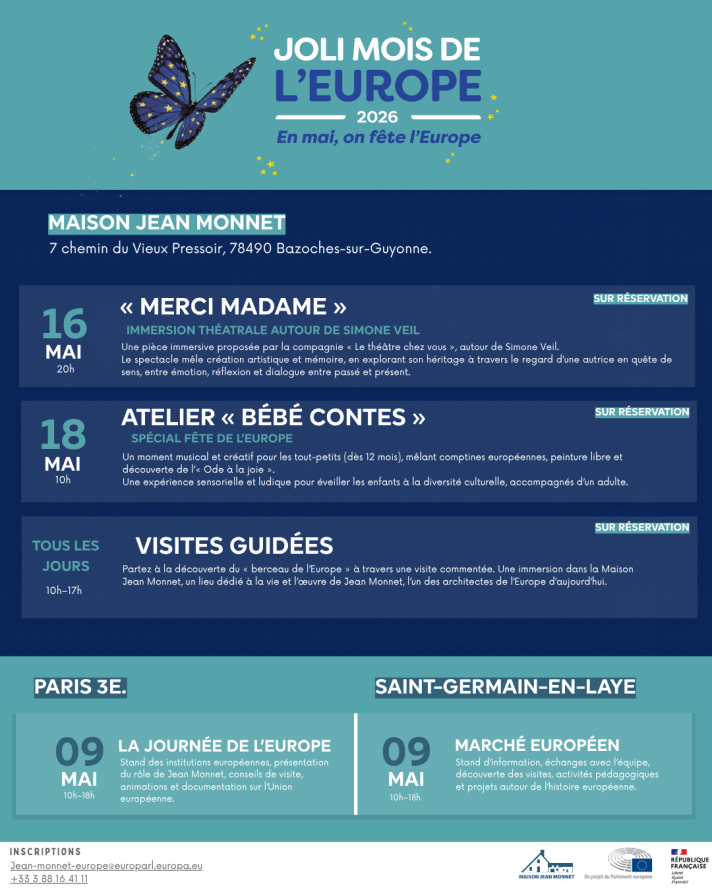 Affiche Joli mois de l'Europe et la Maison Jean Monnet