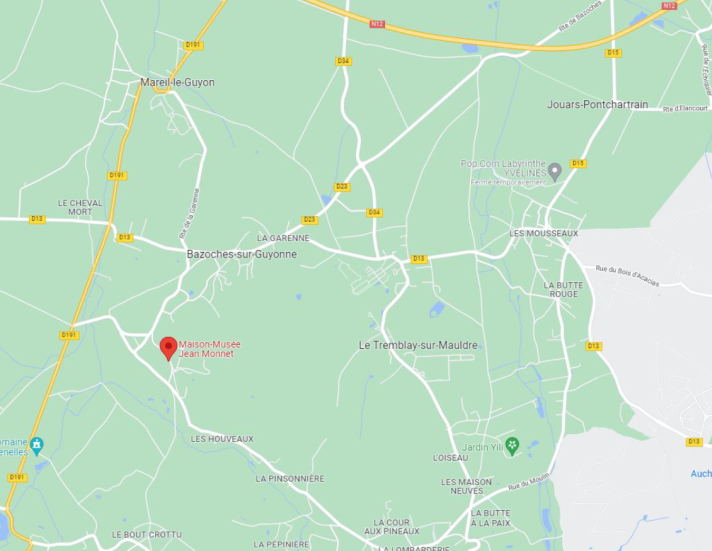 Indication parking - En provenance de Paris/Versailles N12 sortie Pont Chartrain Suivre les panneaux « Maison Jean Monnet » Via la N10 Sortie Saint Remy l’Honoré traverser les Houveaux pour arriver dans Houjarray