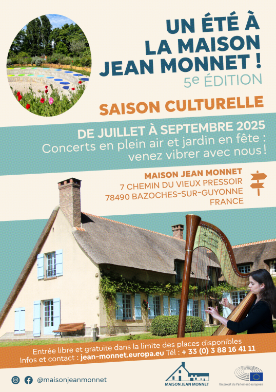 Un été à la Maison Jean Monnet - 5ème édition. Saison culturelle de juillet à septembre 2025