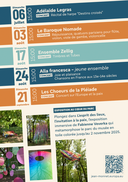 Un été à la Maison Jean Monnet - 5ème édition. Saison culturelle de juillet à septembre 2025