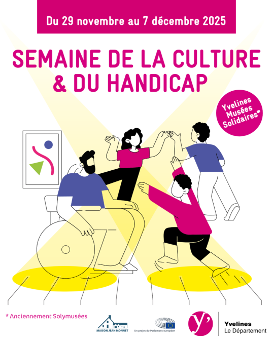 Affiche pour la semaine de la culture et du handicap qui aura lieu du 29 novembre au 7 décembre 2025.