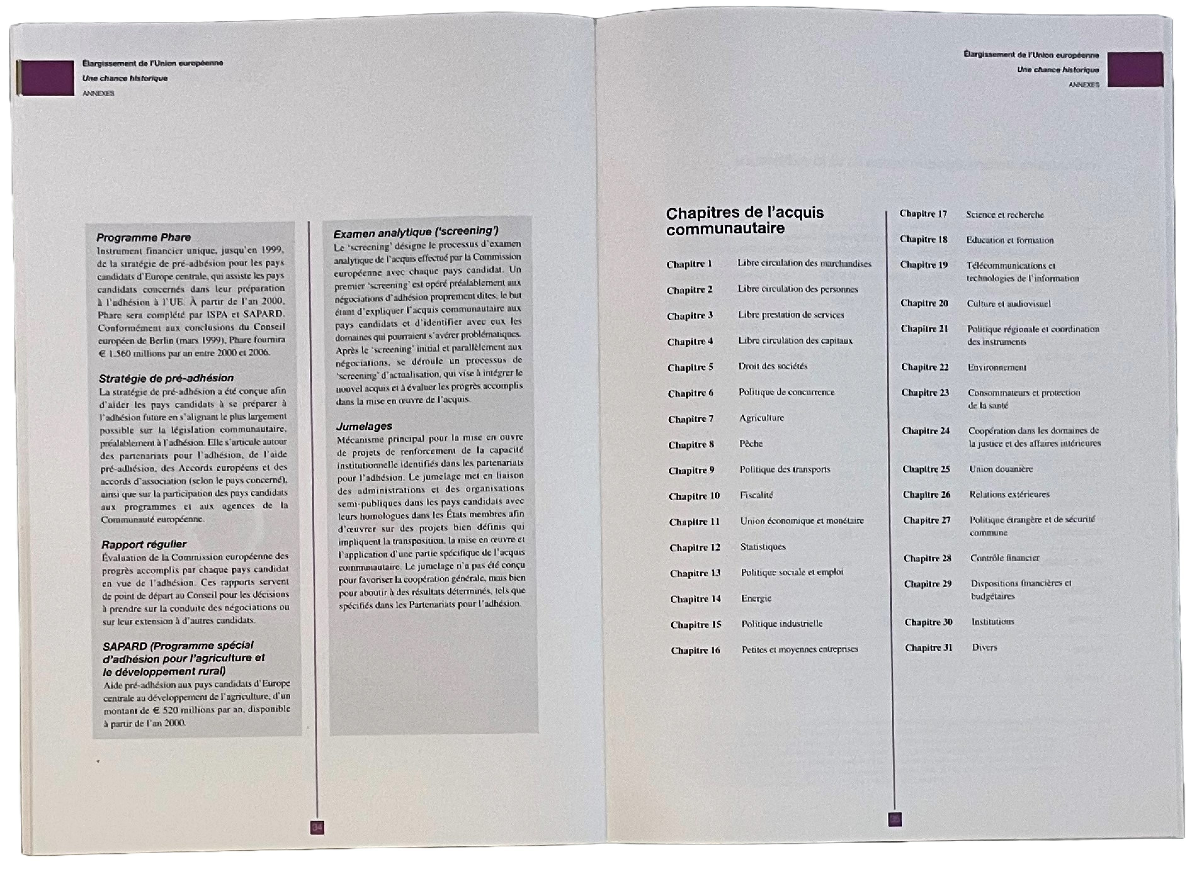 Comprendre l’élargissement, feuillet.