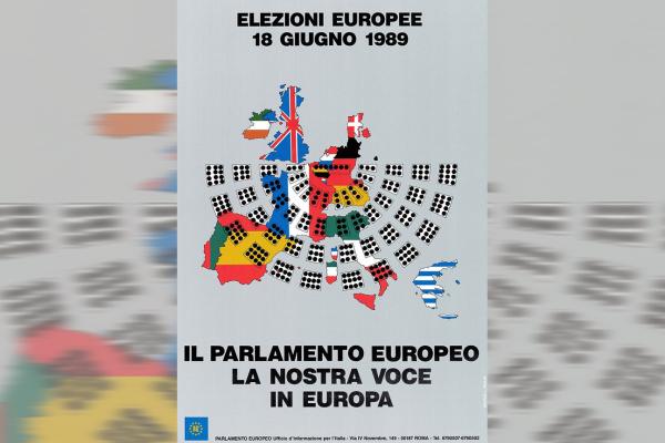 1989 European Parliament election poster from Italy
